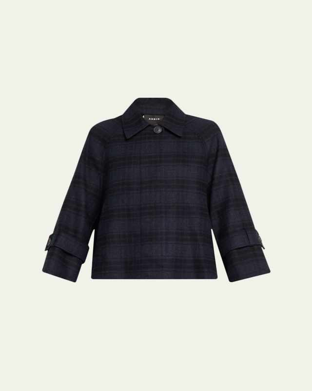Alisa Check Wool Double Face Jacket